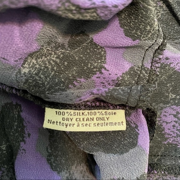 Tucker 100% Silk Purple Leopard Print Dress Medium - Picture 7 of 8